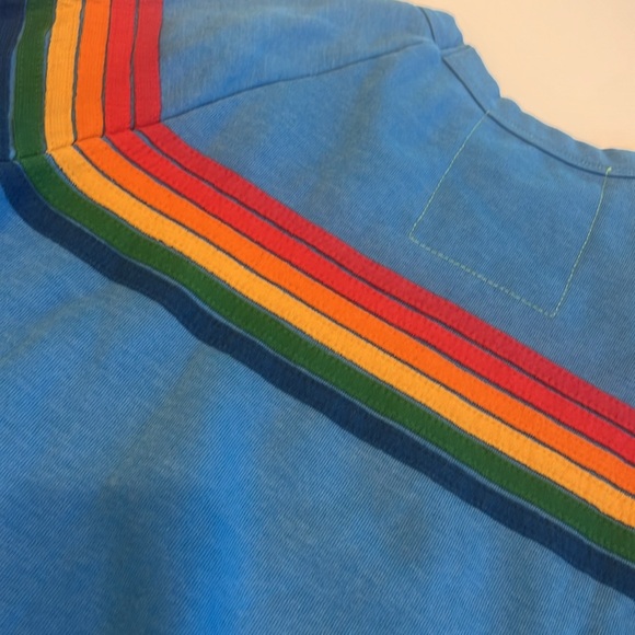 Super Rare Blue Aviator Nation Rainbow Crewneck- SMALL - Picture 12 of 13